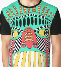 Monkey - Shaman Style - Nature - Colorful - Retro - Turquoise - Maya Graphic T-Shirt