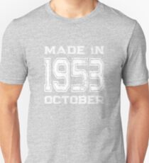 Birthday Celebration Made In October 1953 Birth Year Unisex T-Shirt