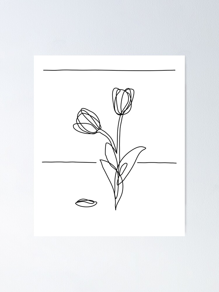 Premium Vector  Pencil drawing of a tulip flower