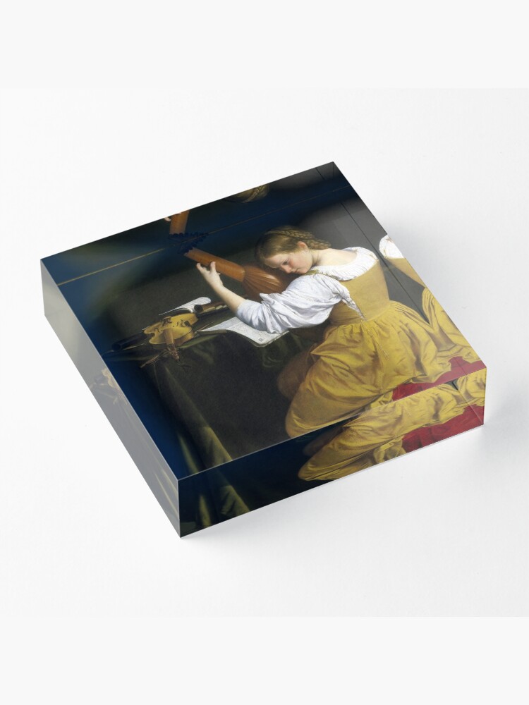Alternate view of Orazio Gentileschi The Lute Player Acrylic Block
