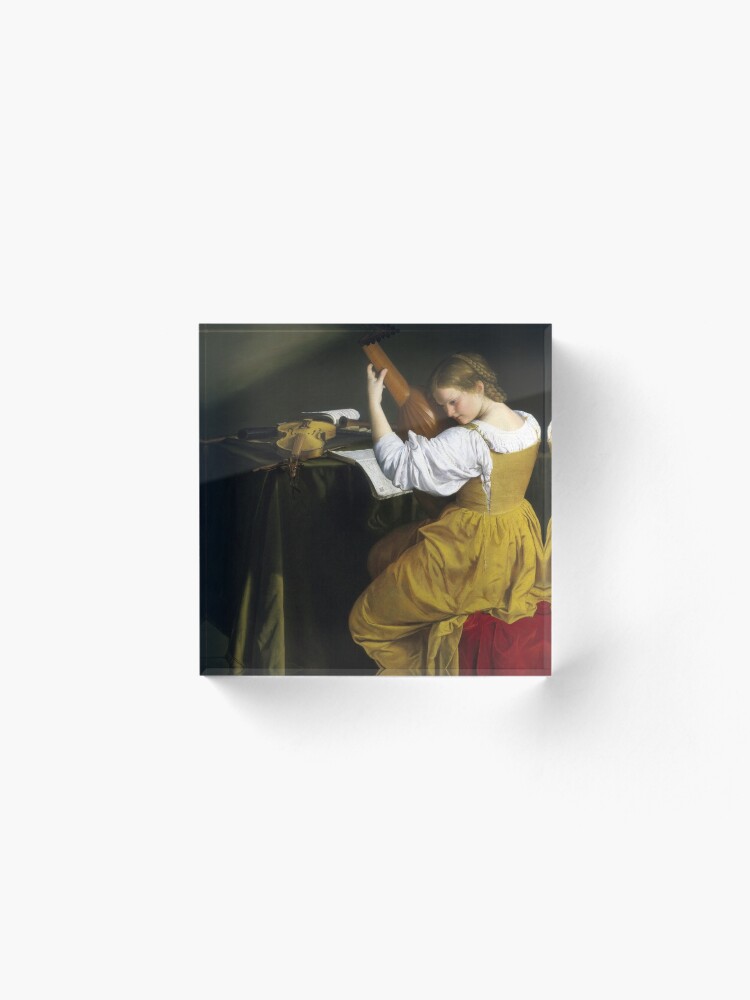 Alternate view of Orazio Gentileschi The Lute Player Acrylic Block