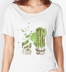 hand drawn vintage illustration of asparagus Women's Relaxed Fit T-Shirt