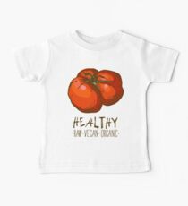 Hand gezeichnete Weinleseillustration der Tomate Baby T-Shirt