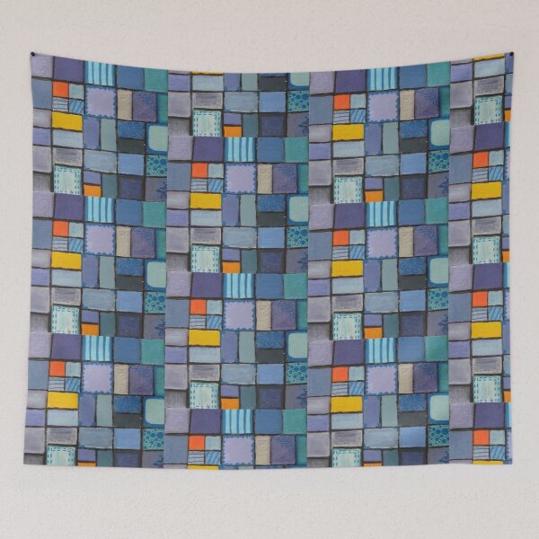 Item preview, blue tiles designed and sold by Ayala Aroyo.