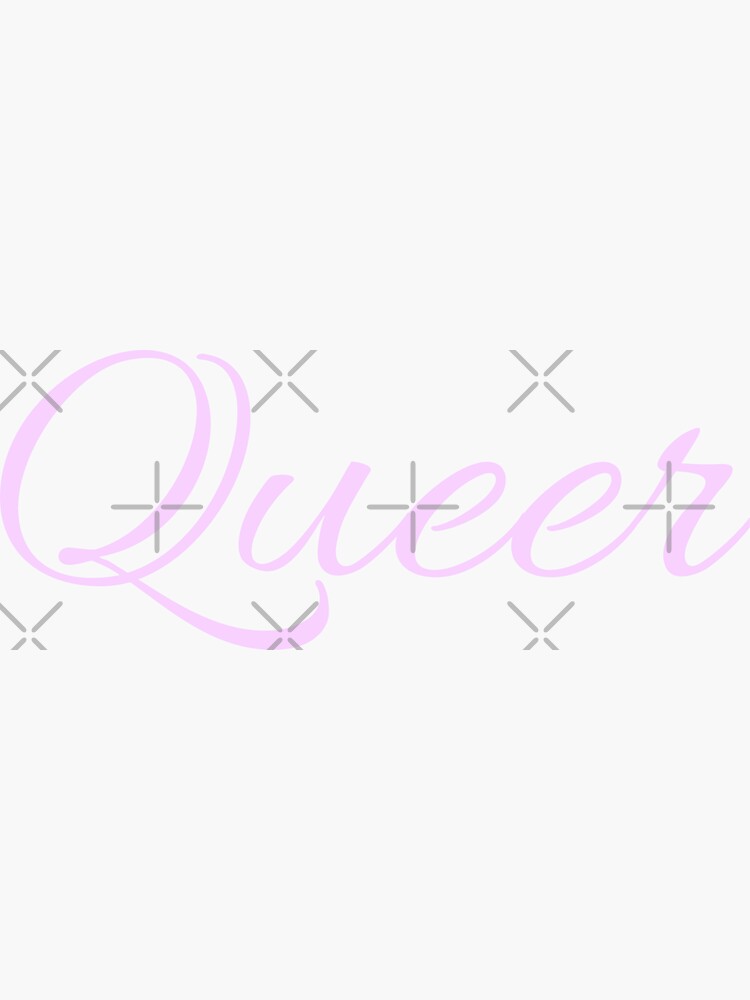 Queer Pink Lettering Sticker For Sale By Samohtjj Redbubble 6662