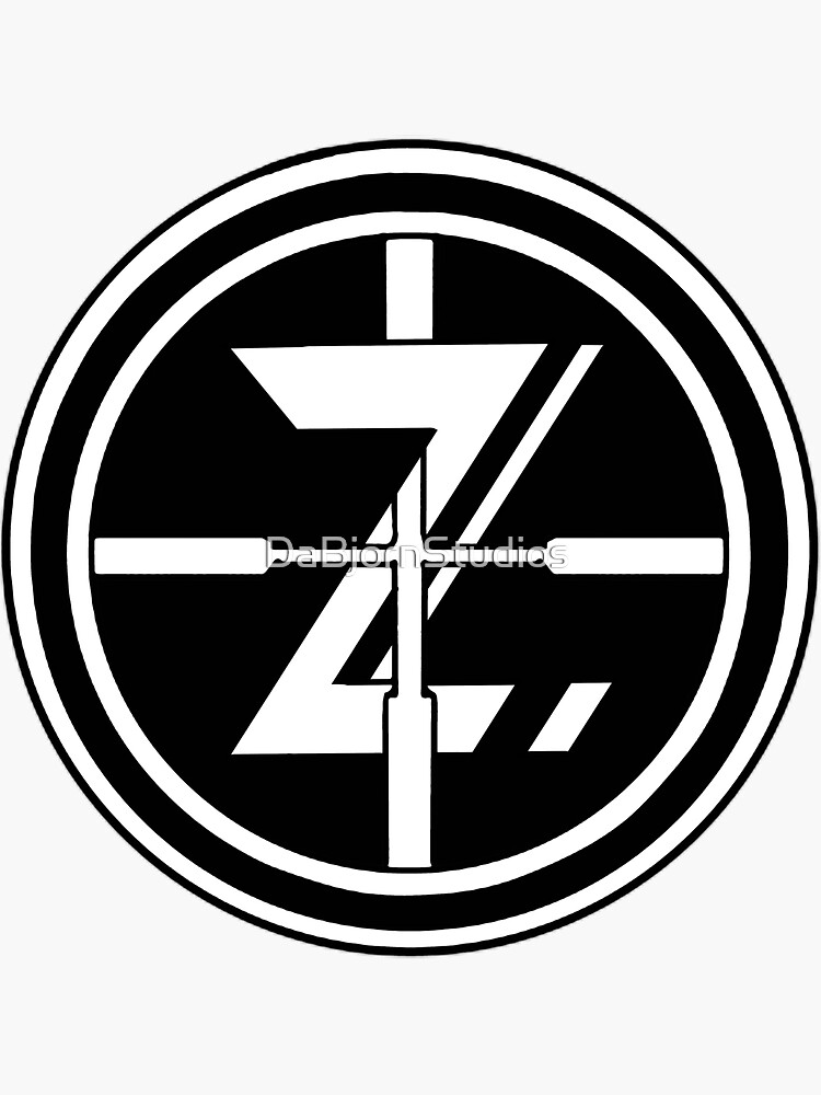 "Z for Zulu Ze Crosshair Alphabet Collection" Sticker for Sale by