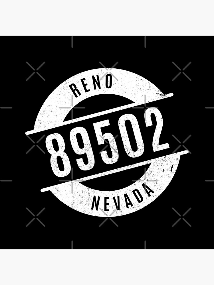 "Reno Nevada 89502 Zip Code" Sticker for Sale by creativecurly Redbubble