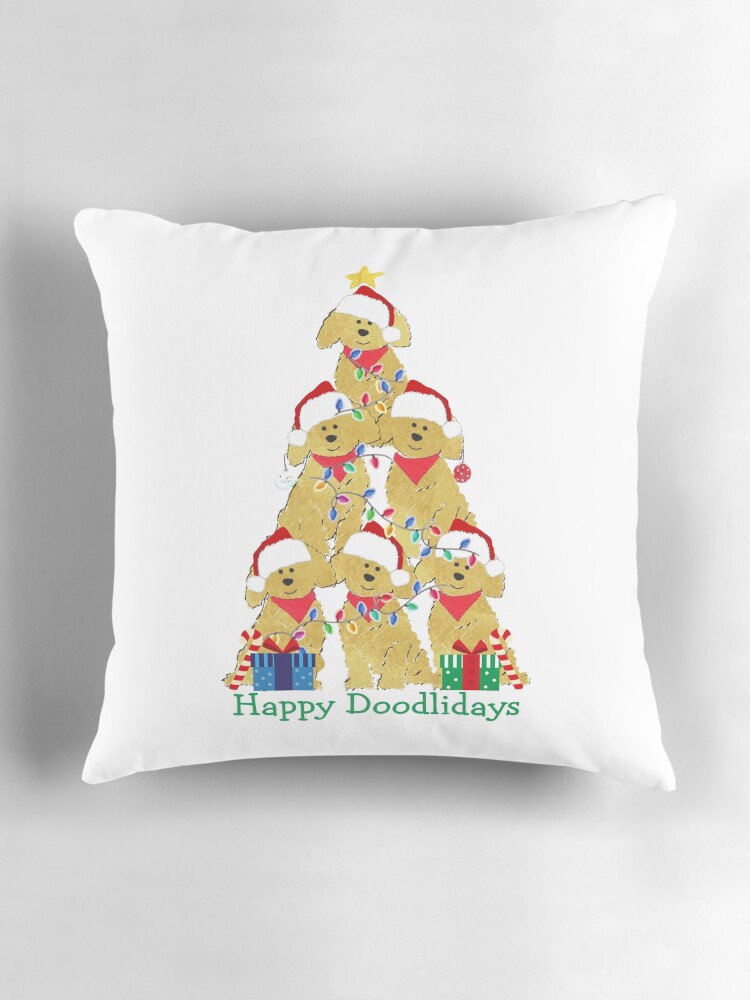 Golden Doodle Puppy Christmas Holiday Tree