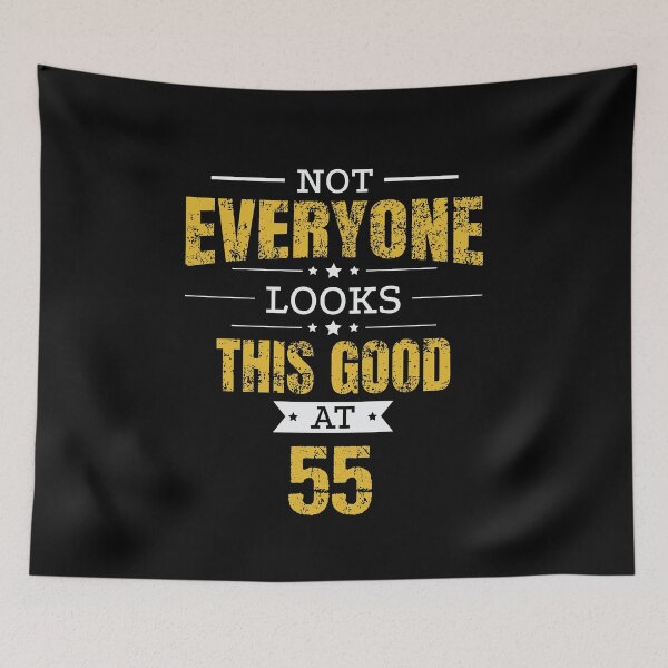 Item preview, 55th Birthday Gift Retro Fifty Five 55 Years Looks This Good Yellow designed and sold by haselshirt.