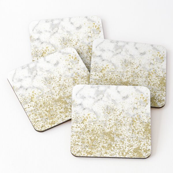 Item preview, Golden Glitter Sparkles on Marble designed and sold by cadinera.