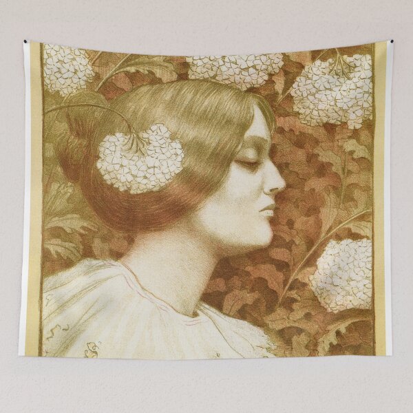 Item preview, Autumn Woman, art nouveau drawing Paul Berthon 1900 designed and sold by aapshop.