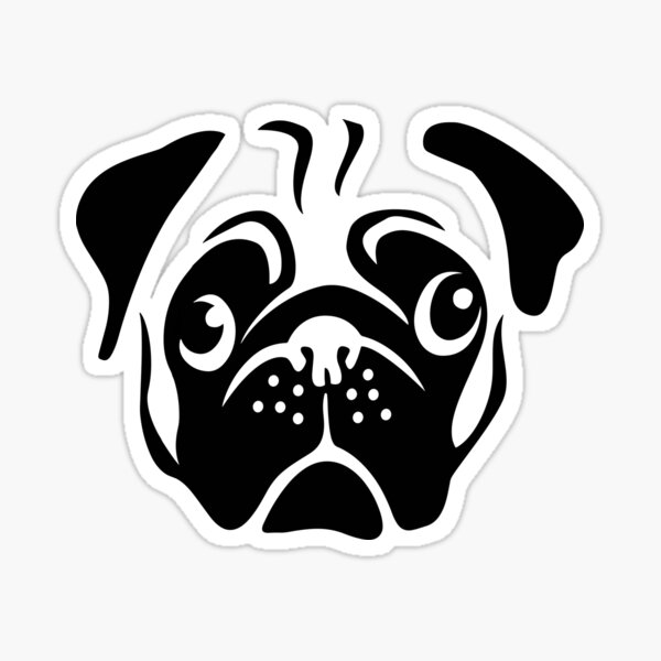 Vista previa del artículo con la obra «Gran diseño gráfico de pug», diseñado y vendido por teeking86.