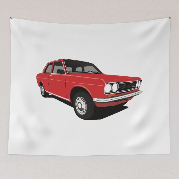 Item preview, Red Datsun Blubird 1600 (510) illustration designed and sold by knappidesign.