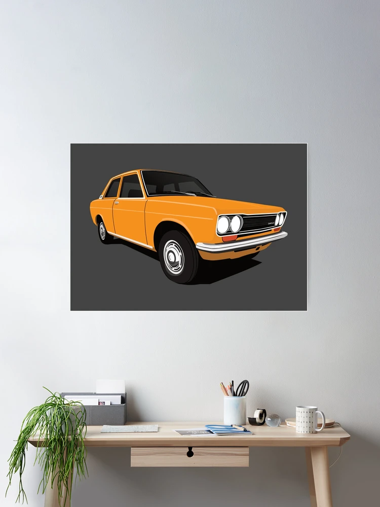 Orange Datsun Bluebird 1600 (510) illustration