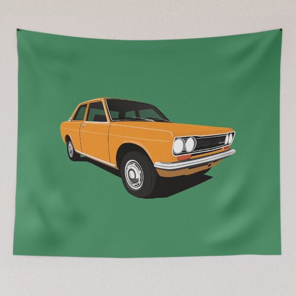 Item preview, Orange Datsun Bluebird 1600 (510) illustration designed and sold by knappidesign.