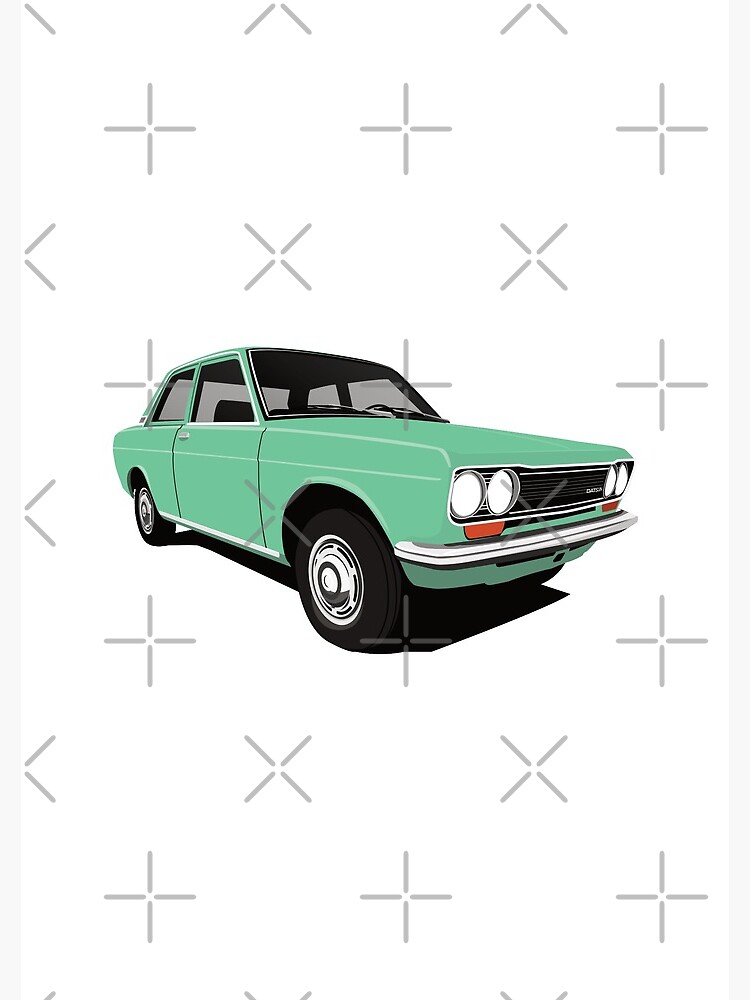 510 Bluebird 1600 カタログ Mint Green Datsun Bluebird 510 (1600) illustration