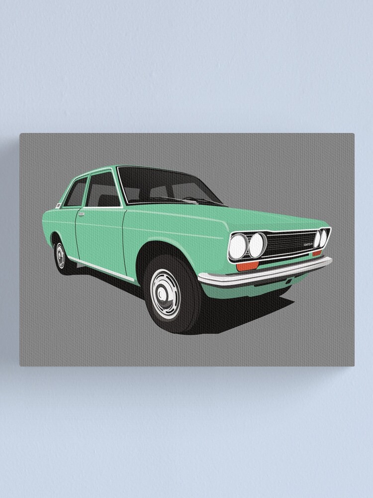 Mint Green Datsun Bluebird 510 (1600) illustration