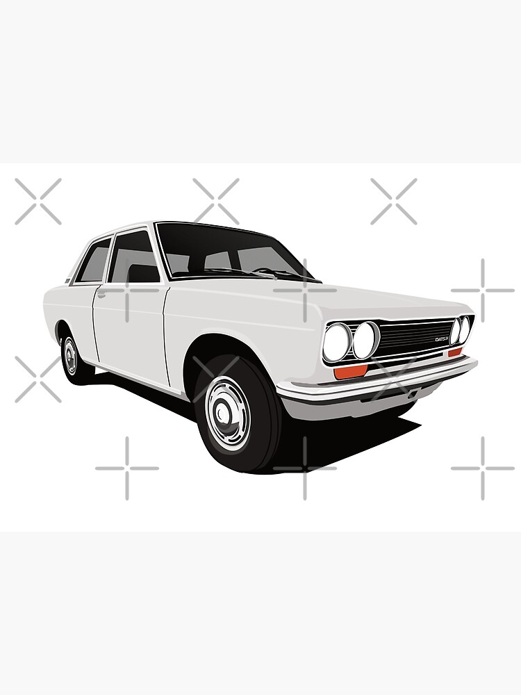 Light gray Datsun 510 (1600) illustration