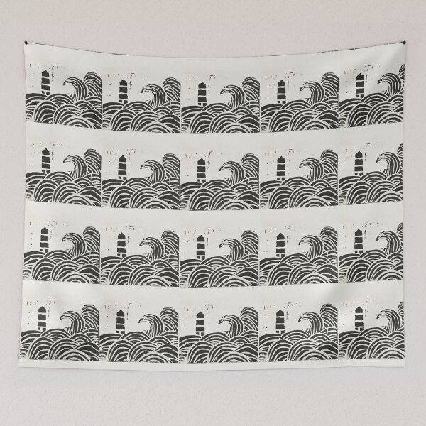Item preview, Lighthouse Lino Print designed and sold by ankhor-studios.