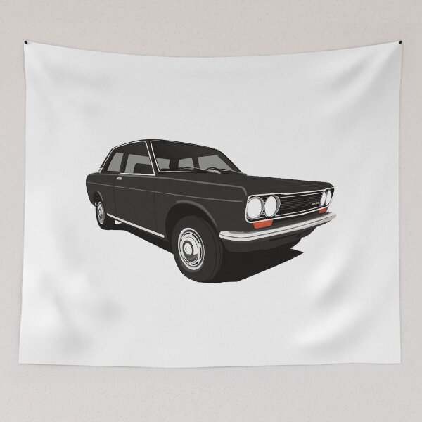 Item preview, Black Datsun Bluebird 510 / 1600 illustration designed and sold by knappidesign.