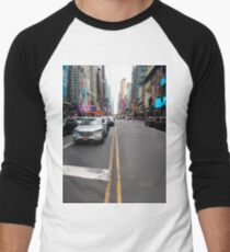 building, architecture, city, skyscraper, office, business, buildings, sky, urban, glass, downtown, tower, skyline, tall, cityscape Men's Baseball ¾ T-Shirt
