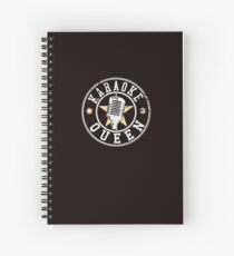 Karaoke Queen Party Music Lover Singer Song Diva Spiral Notebook