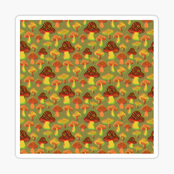 Mushroom Print in 3D Sticker
