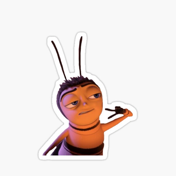 Barry from The Bee Movie Peace Sign Sticker