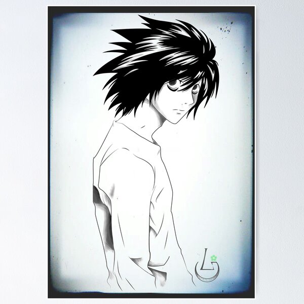 How to Draw L from Death Note (Death Note) Step by Step |  DrawingTutorials101.com