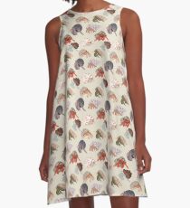 Hermit Crabs Pattern A-Line Dress
