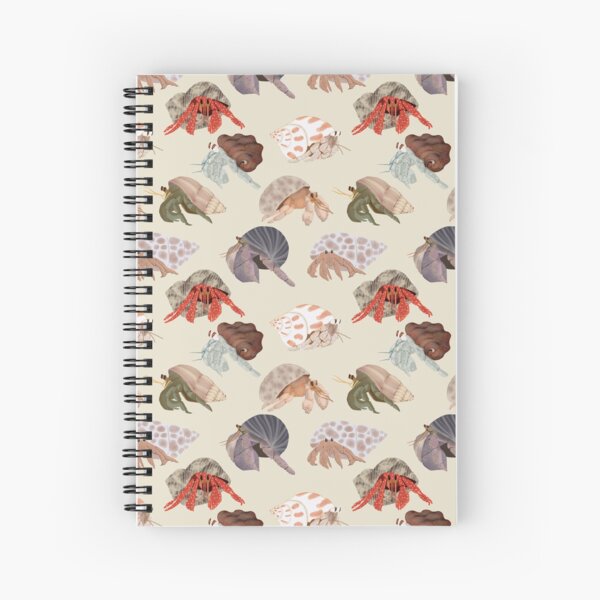 Hermit Crabs Pattern Spiral Notebook
