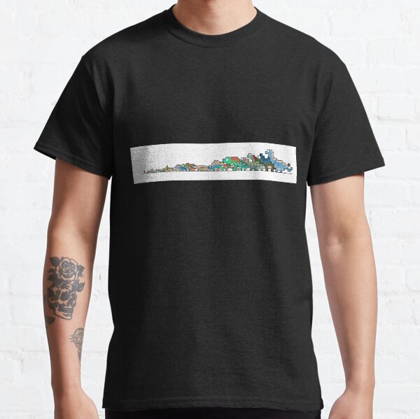 Tinysaurs, dinosaur size comparison (with background) Classic T-Shirt