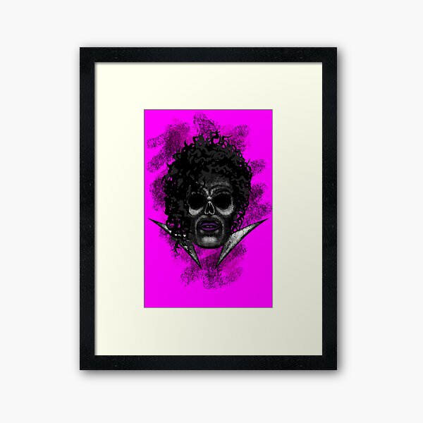 Errorface Skull Icons - Purple Man Framed Art Print