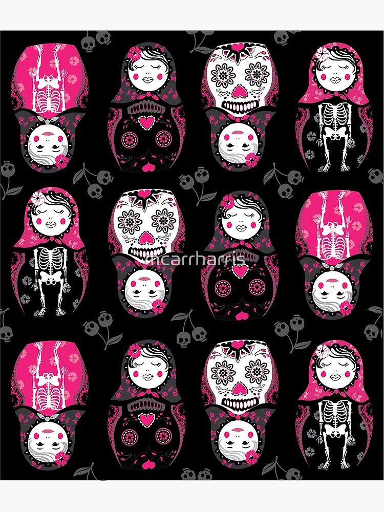 skull russian dolls