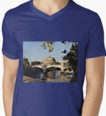 View Over The Tiber Men's V-Neck T-Shirt