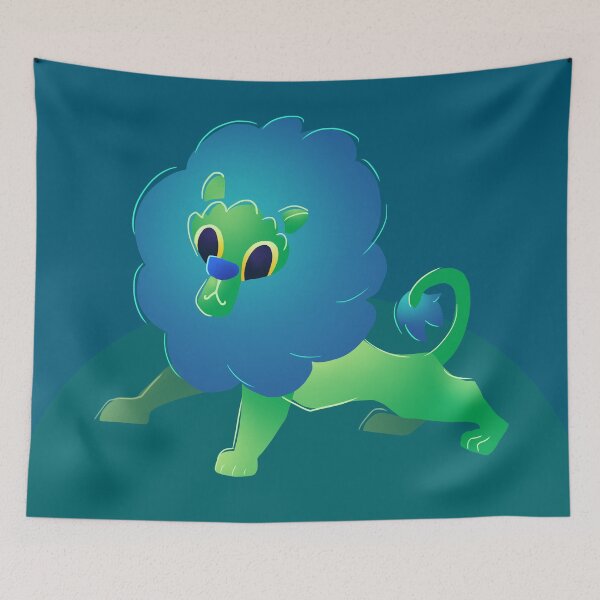 Item preview, Cute Green Baby Cartoon Lion designed and sold by awiec.