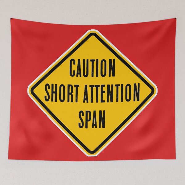 Item preview, Caution, Short Attention Span designed and sold by PromoteProgress.