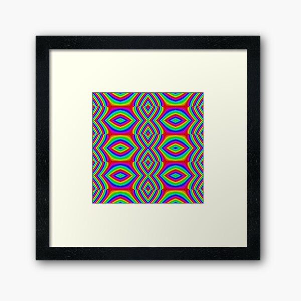 #abstract, #pattern, #green, #colorful, #illustration, #wallpaper, #seamless, #design, #blue, #psychedelic, #art, #graphic, #fractal, #red, #texture Framed Art Print