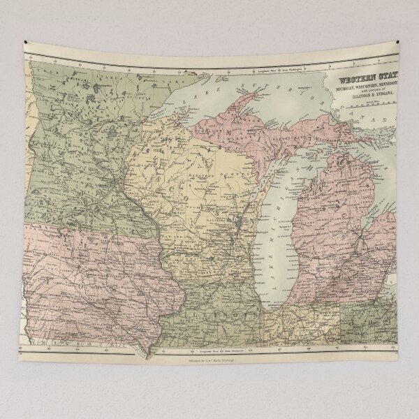 Item preview, Vintage Map of Mid Western States, 1837.  designed and sold by historyphoto.