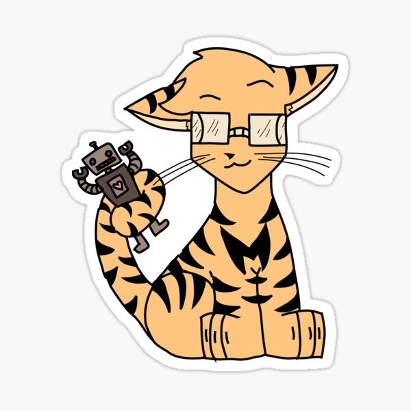 TechTigers Robot Tiger Logo Sticker
