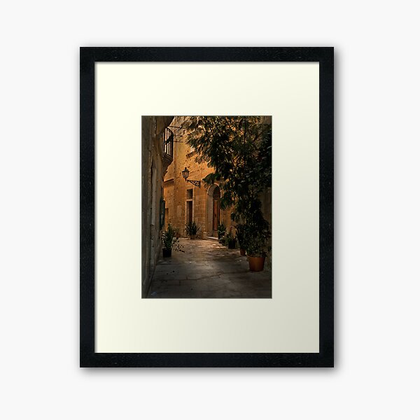 Birgu Street Malta Framed Art Print