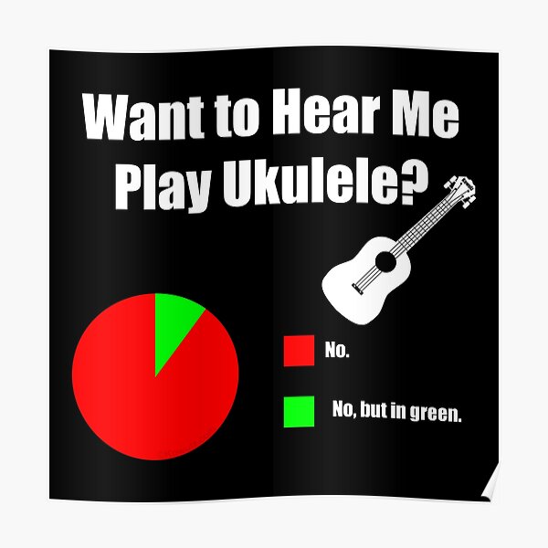 Ukulele Pie Chart Poster