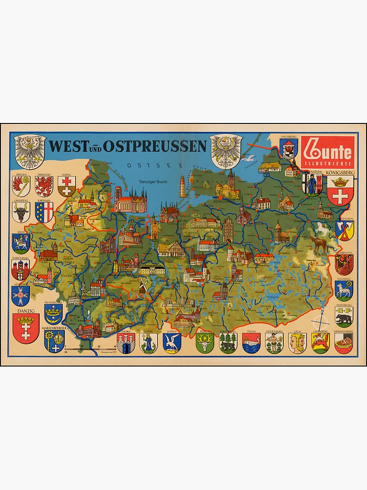 Pictorial map of East and West Prussia by edsimoneit