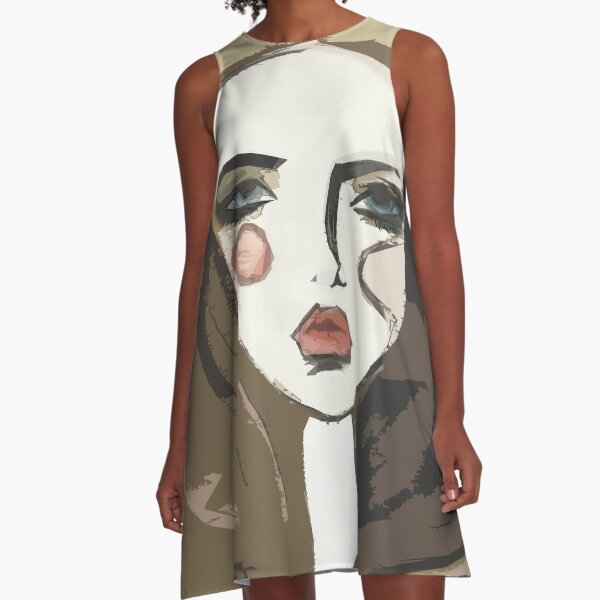 Ilustración de moda Vestido acampanado