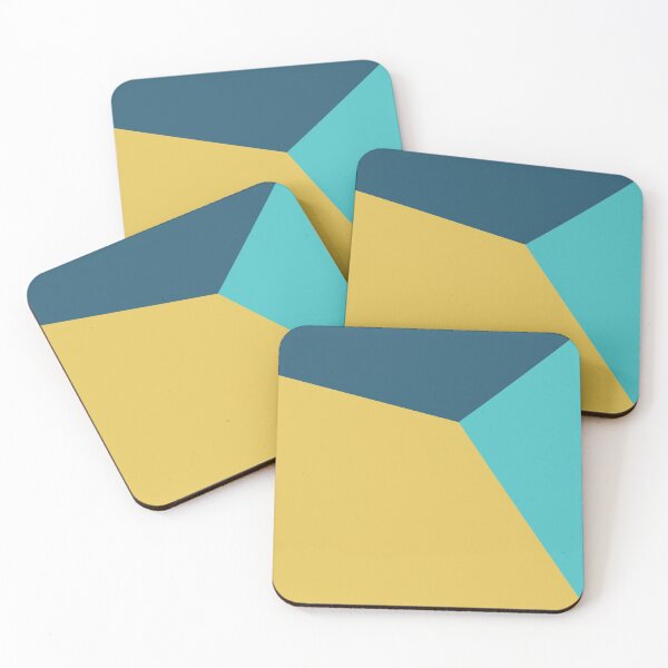 Item preview, Geometric in turquoise, blue and yellow designed and sold by Latte Design.