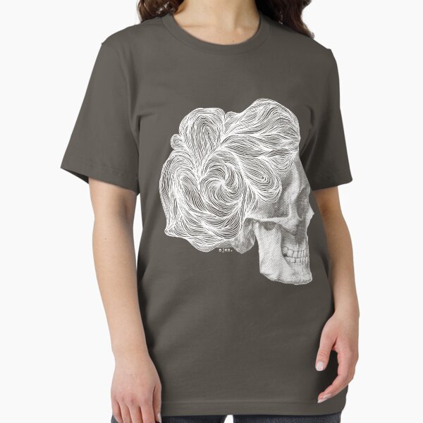 Item preview, skull per saeta - white ink designed and sold by sjem ©.