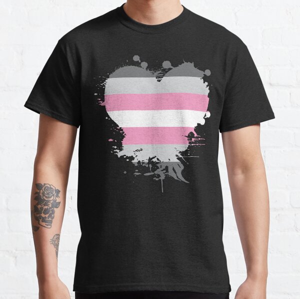 Demigirl Splatter Heart Classic T-Shirt