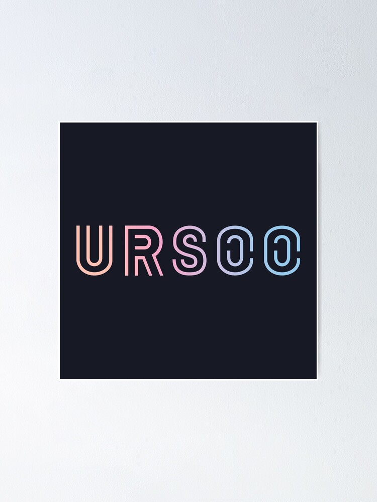 BTS Idol URSOO (Love yourself font gradient, dark background) Poster