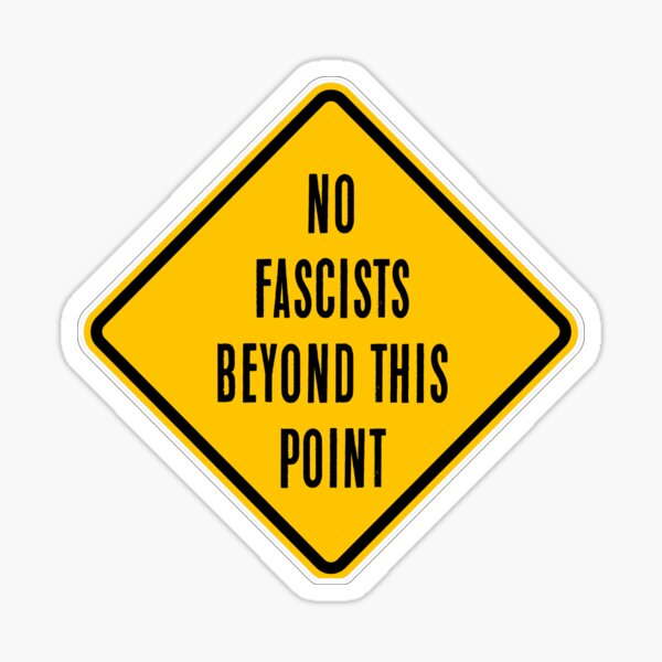 No hay fascistas más allá de este punto Pegatina
