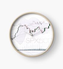 Börse-Diagrammhandel und Anlagekonzeptkunst-Fotodruck Uhr